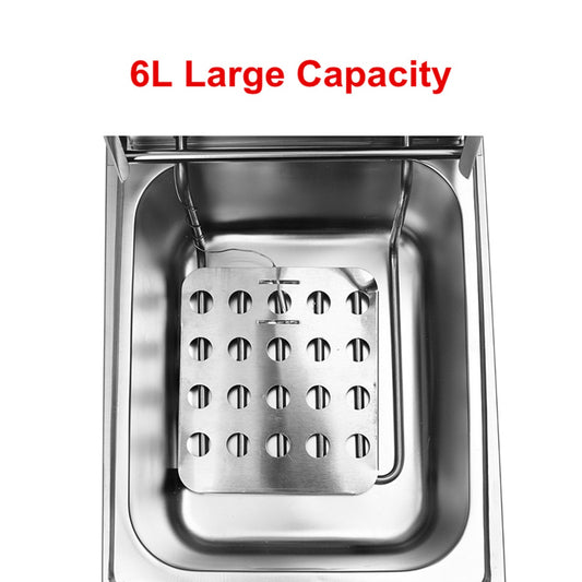 Commercial 6L 2.5KW Stainless Steel Electric Deep Fryer