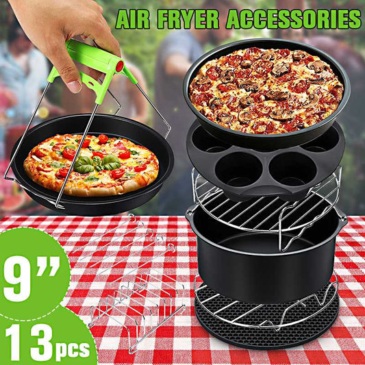 13PCS Air Fryer Accessories 9" Fit for Airfryer 5.2-6.8QT