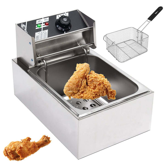 Commercial 6L 2.5KW Stainless Steel Electric Deep Fryer